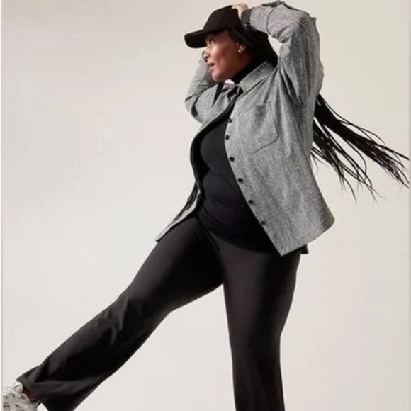 Athleta Women’s Braiden Textured Shirt Jacket Black & White Size 1X #882490 - Picture 15 of 16